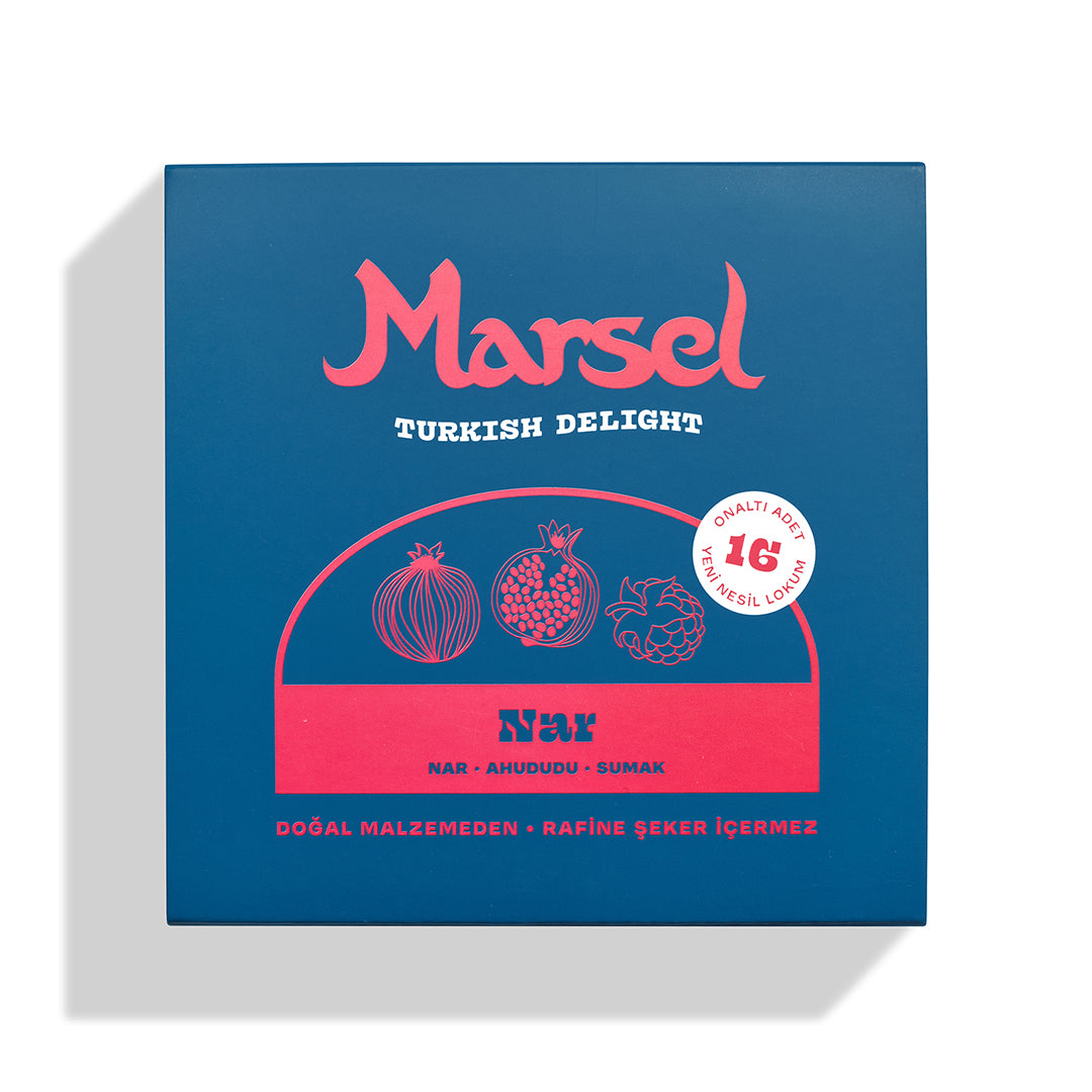 Marsel Delights Narlı Lokum Kutusu 16 Adet (ön taraf)